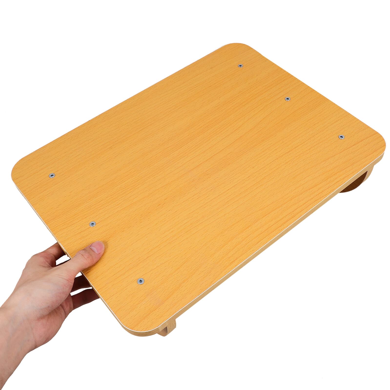 Poggiapiedi da Scrivania Ergonomico Antiscivolo in Pannello di Densità Beige, Portatile, per Ufficio e Casa, Supporto Piedi Comodo e Pratico