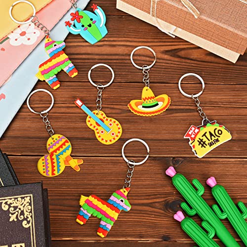ZAUGONTW 78Pcs Fiesta Party Keychains - Mexican Cinco De Mayo Themed Keychains with Donkey Maraca Sombrero Taco Guitar Cactus Designs by ZAUGONTW - Used condition - Image 7