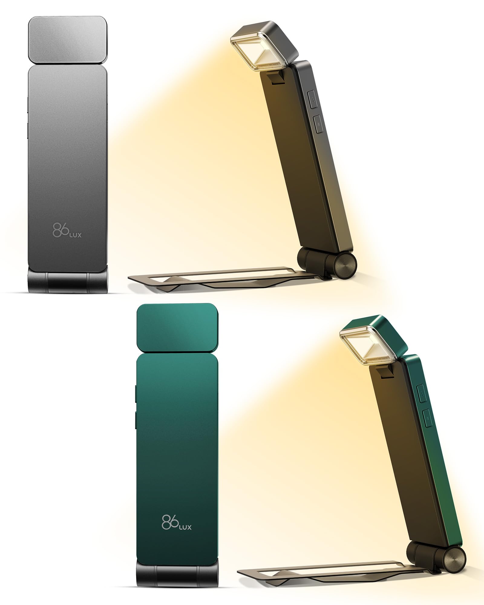 86lux OK08 Book Light Grey & Green (2 Pack)