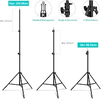 GEEKOTO Softbox szett 50x70cm fotóstúdió világítás 2db izzóval és állvánnyal 3