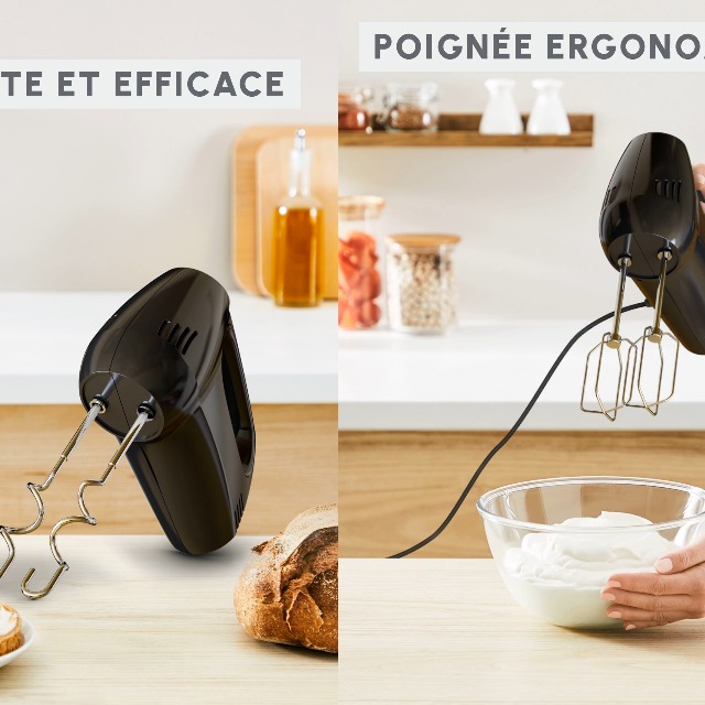 Moulinex DD4521 Easychef, 2-in-1 Submersible Blender with 800 ml Cup and Chopper 500 ml, 2 Speeds Easy to Clean, Power 450 W