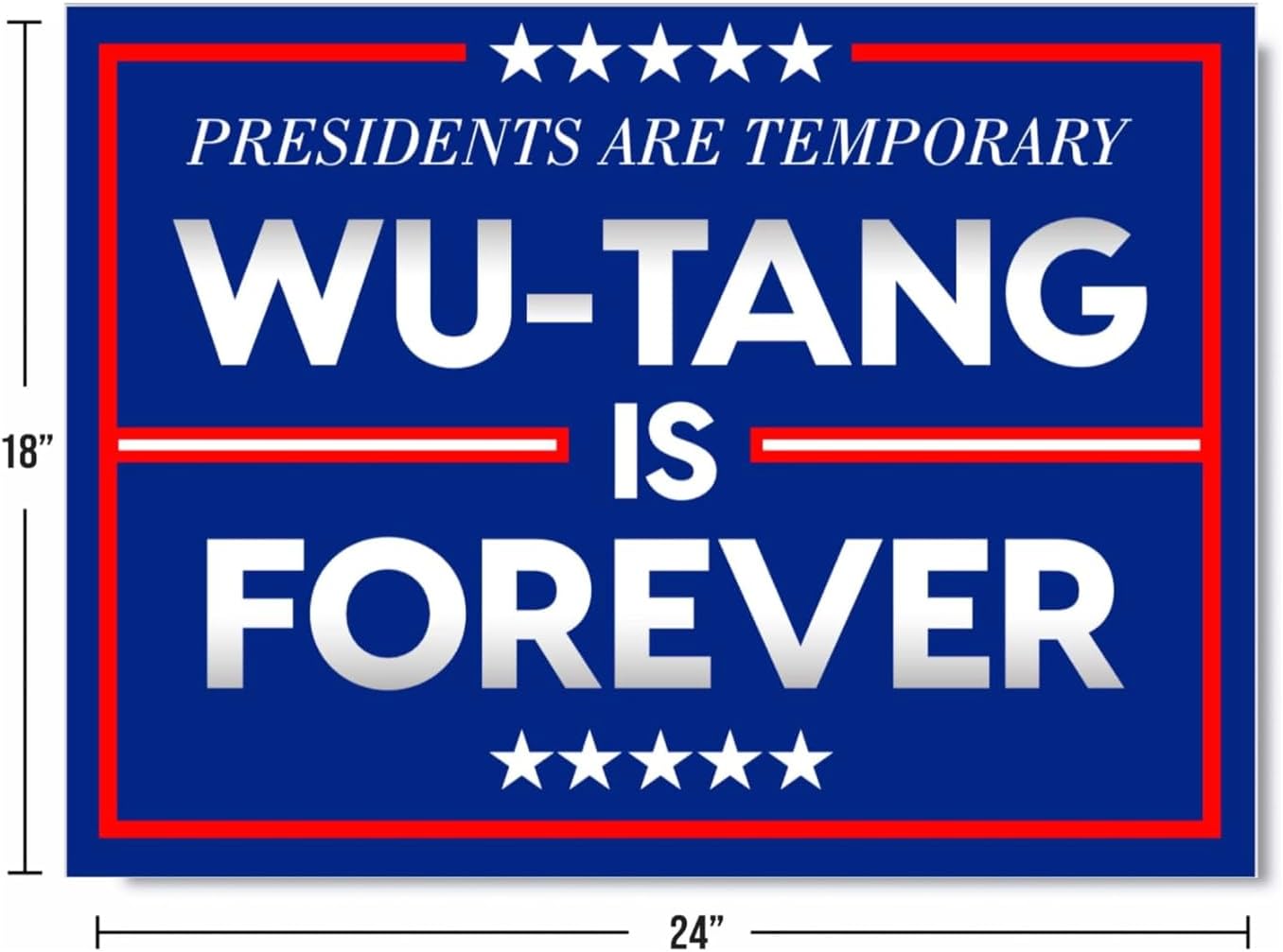 CM Originals Forever Presidents are Temporary - Large Double Sided Yard Sign with Yard Stake 18''x12'' Large Yard Sign Ships Same Day (Medium 18x12) (18x12), blue