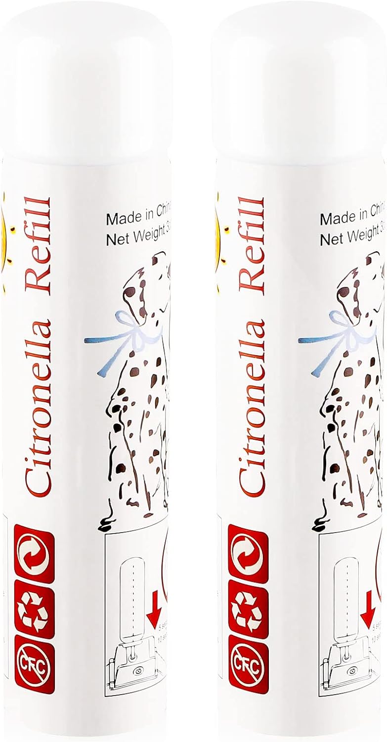 2Pcs Citronella Bark Collar Refill for Bark Collar Citronella Spray Can Refill for Barking Collars and Remote Trainers Citronella Spray…