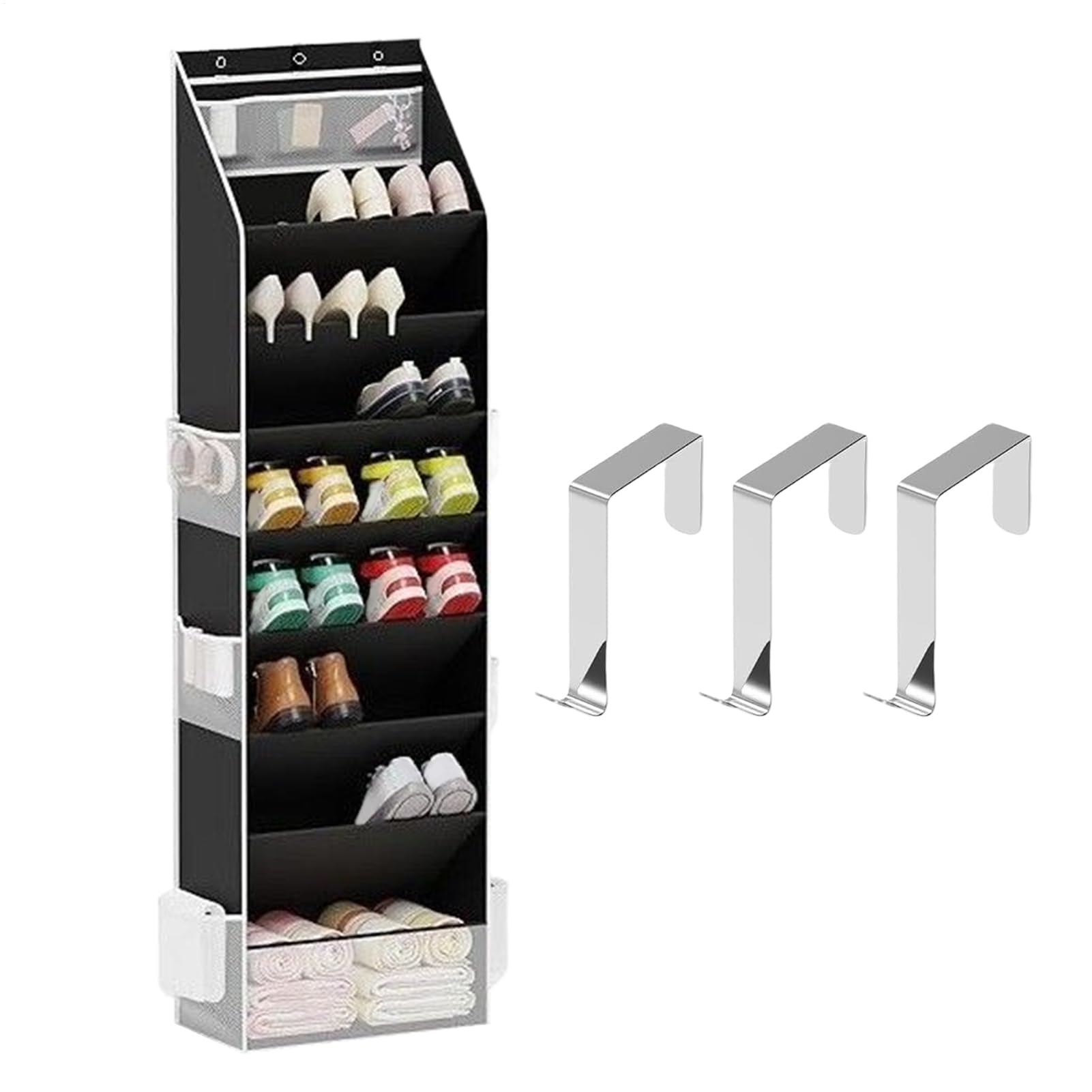 Organisateur de chaussures pour porte de buanderie et chambre d'enfants toujours nette