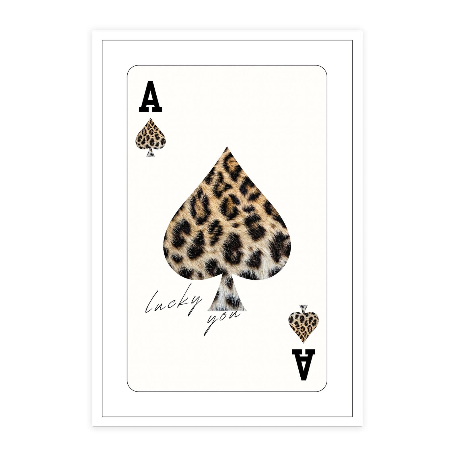 Amazon.com: Trendy Ace Of Spades Lucky You Leopard Posters