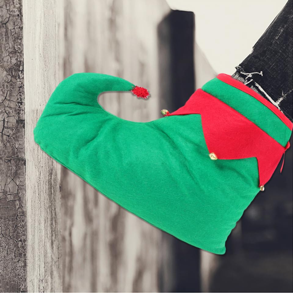 2paare Weihnachtliche Clownschuhe Für Kostüme Lustige Dekorative Schuhe Kleinen Glocken Für Weihnachtsfeiern Cosplay Und Festliche Anlässe