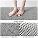 LuxStep Shower Mat Bathtub Mat,24x16 inch, Non-Slip Bath Mat with Drain, Quick Drying PVC Loofah Bathmat for Tub,Shower,Bathroom (Phthalate Free,Grey)