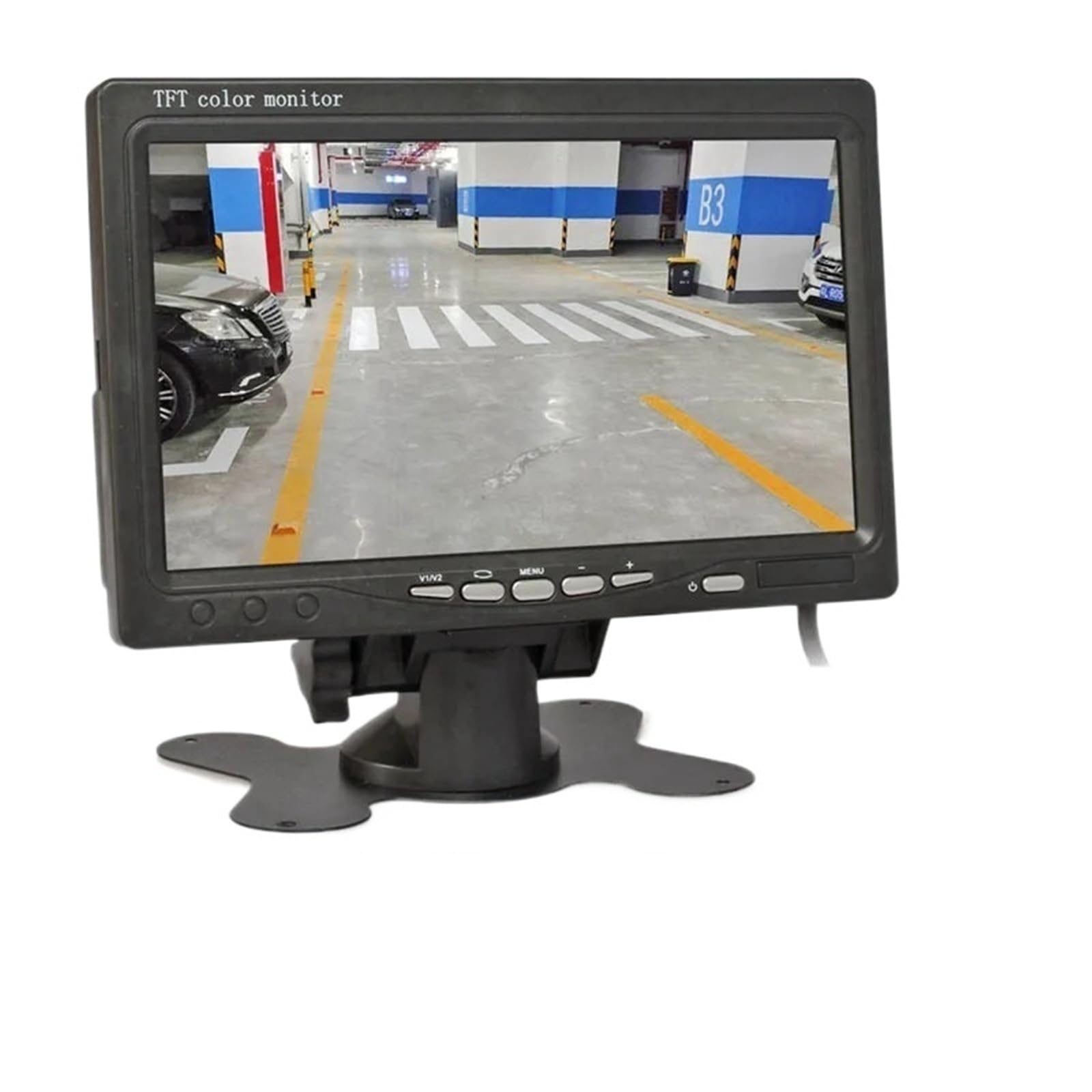 1024x600 AHD 7inch TFT LCD Car HD Monitor Rear View Monitor Support 1080P AHD Camera 2 x 4PIN Video Input