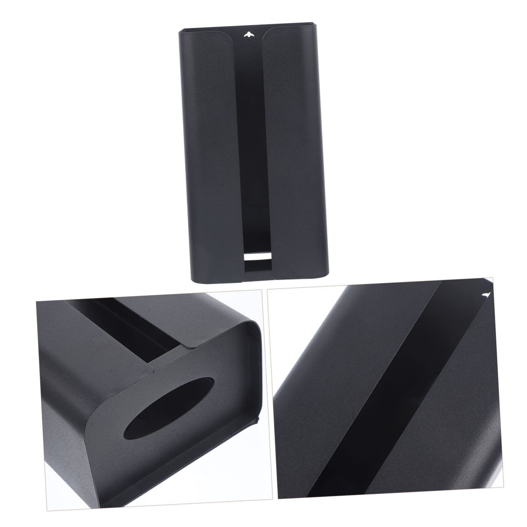 LABRIMP Contenedor Negro de Acero al Carbono de Pañuelos Magnético Soporte Práctico y Caja de Pañuelos Domésticos, Adecuado para Cocina Restaurantes
