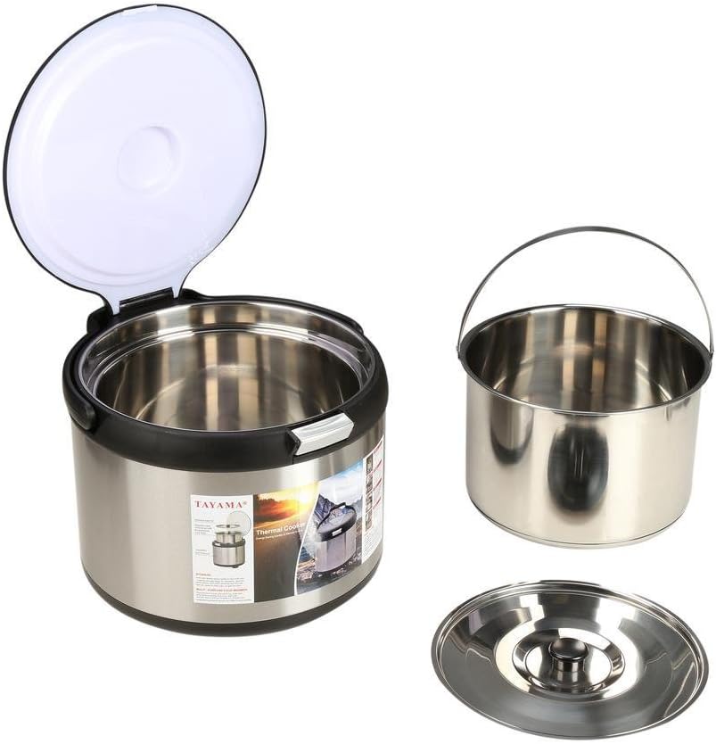 Tayama TXM-50CF Energy-Saving Thermal Cooker, 5 L, Black