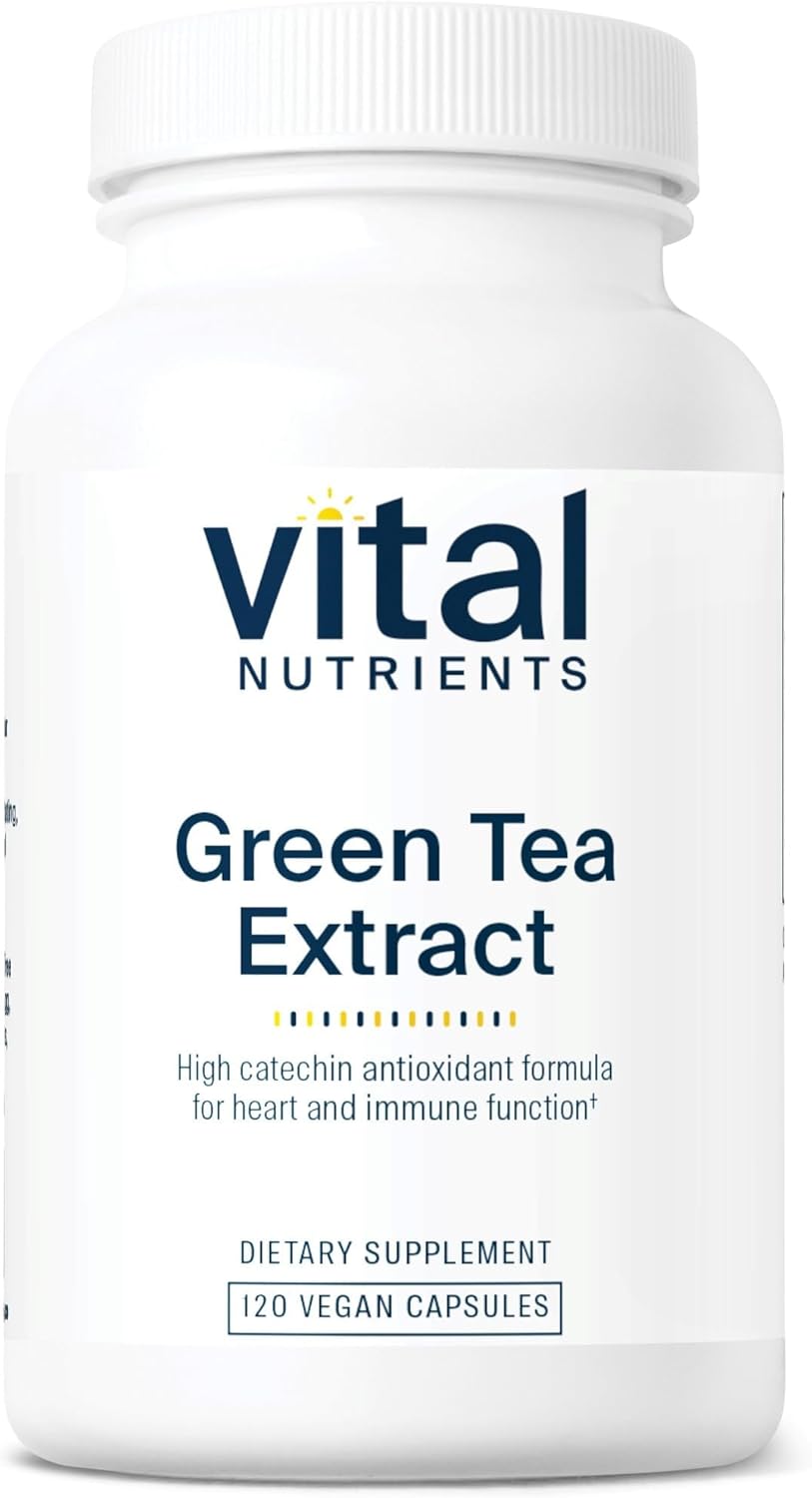 Vital Nutrients Green Tea Extract 550mg - Potent Antioxidant for Heart & Immune Health* - Polyphenols Supplement with EGCG - Gluten, Dairy, Soy Free - Non-GMO - 120 Capsules