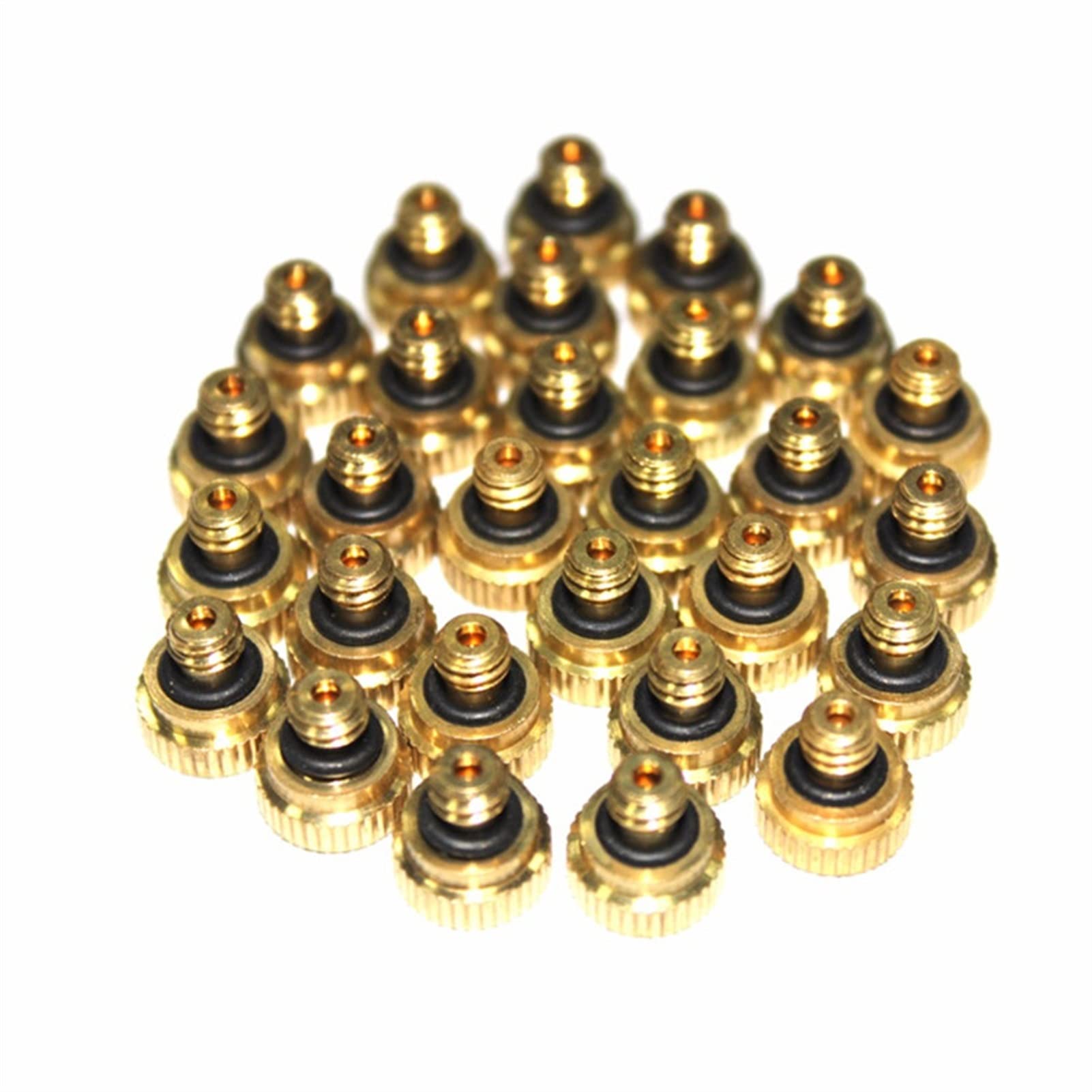 SOHNVWTGD 30PCS Brass Misting Nozzles for Outdoor Cooling System Low Pressure Fogging Spray Head MicroMist Nozzle with 0.0040.039" Orifice & 10/24 UNC Thread,10/24 UNC Thread(0.2mm)