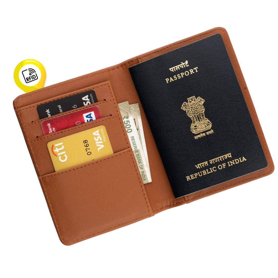 Porta Passaporto Grande Con Blocco RFID: Perfetto Per Viaggiare Organizzati, Con Tanti Scomparti Per Carte E Documenti, Impermeabile E Elegante, Per Lui E Lei - 2