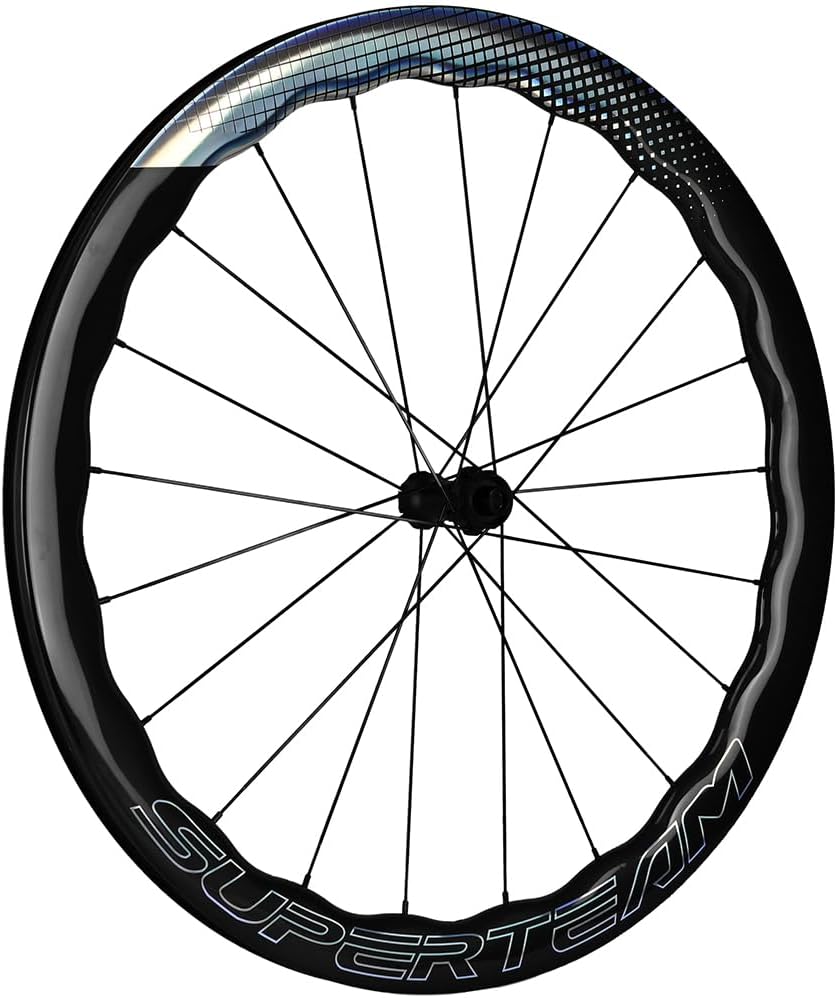 SUPERTEAM Carbon Disc Wheel 50CU-28-CC Tubeless 700C Cycling Wheel Black