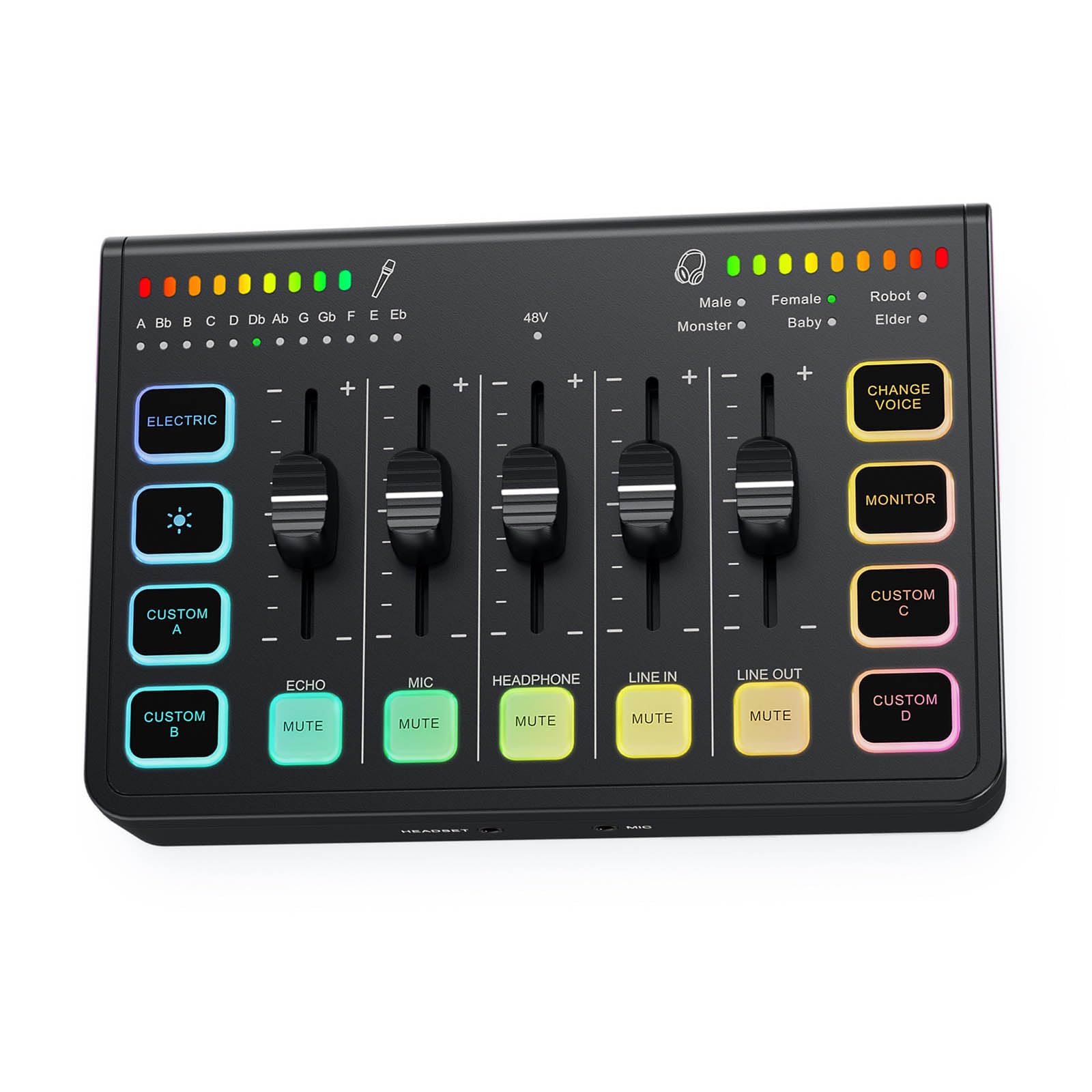 Trasportabile Tiny Combiner Scheda Audio per Podcasting Produzione Musicale Canali di Ingresso multipli Denial Driver Richiesto Collegamento audio USB