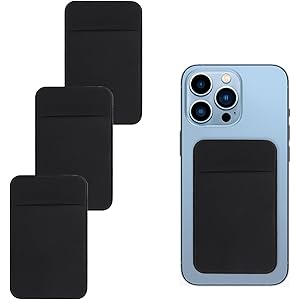 Porta Carte Di Credito Per Cellulare - 3 Pezzi In Silicone, Taschino Adesivo Per Cover - Foto 7