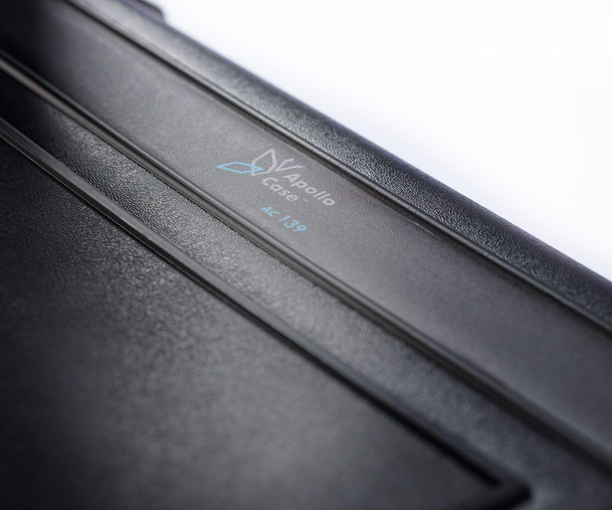 Apollo Case 139 - Custodia protettiva in plastica resistente per attrezzature, antiurto, design sottile, antigraffio e leggera, ideale per l'uso quotidiano, Nero , Minimalista, plastica