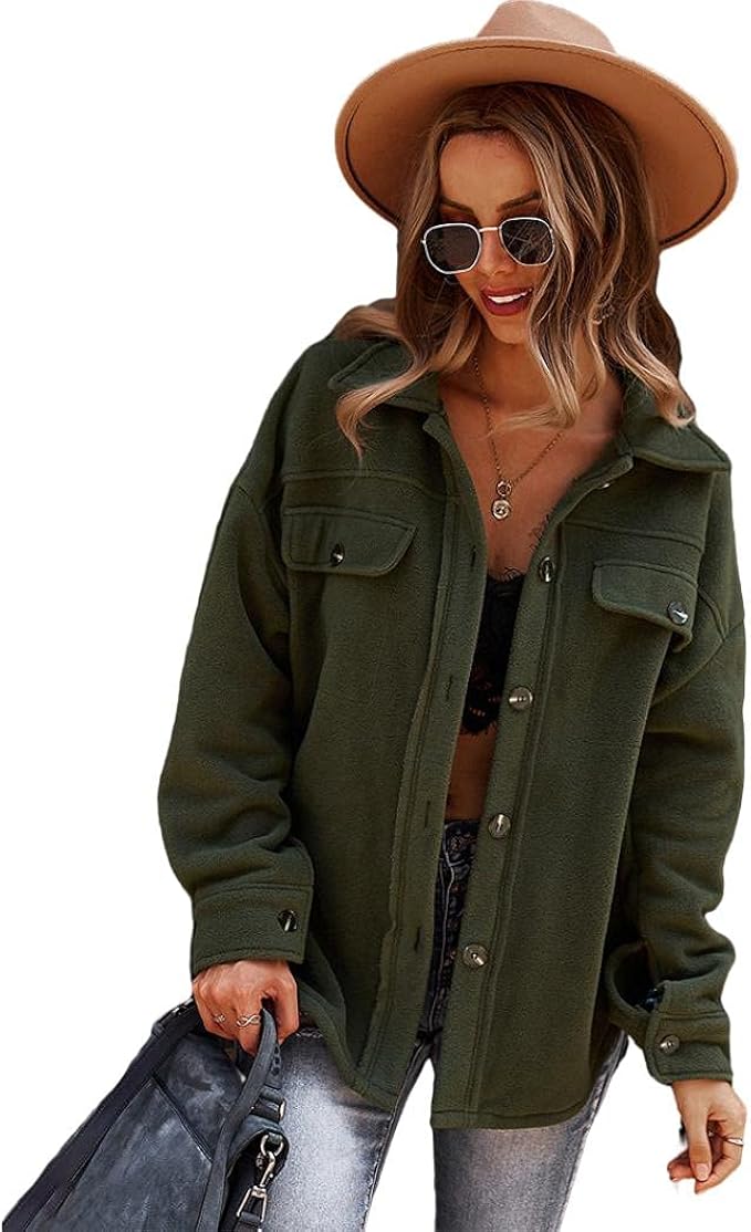 fleece button jacket