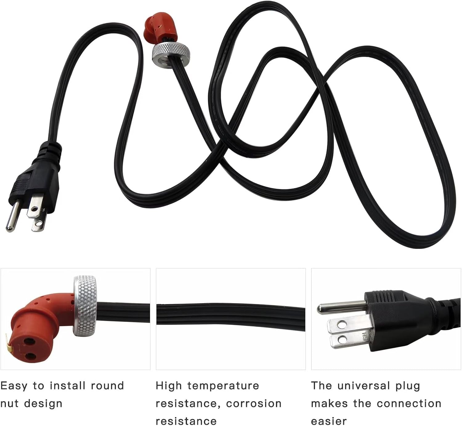 Engine Block Heater Cord 1.8m 120v for 2020-2023 Dodge Ram Cummins 6.7 L 2500 3500 by BLUE ELF