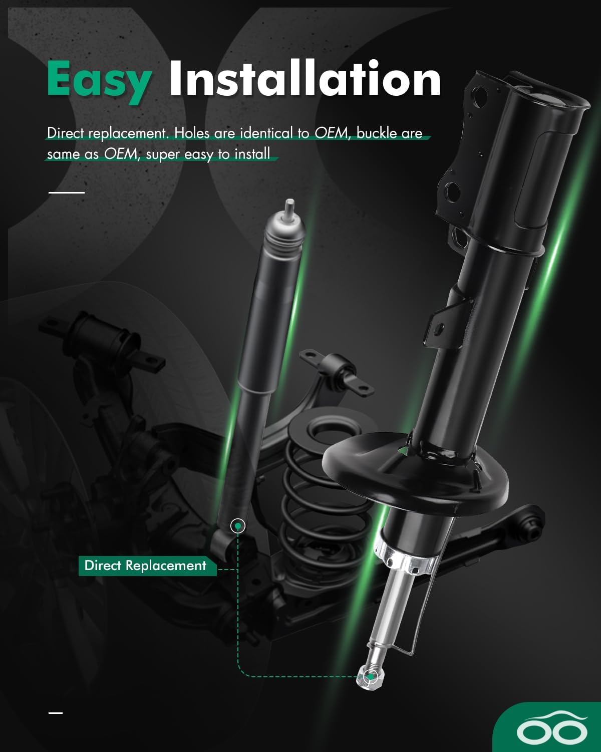 Shocks Struts,SCITOO Rear Shock Absorbers Fit for 1990-1991 for Lexus ES250,1987-1991 for Toyota Camry 235043 71862 Strut Assembly accessory Set of 2