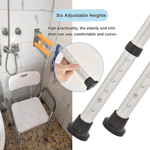 Miniatura 4 de usego Silla de ducha con asas, asiento de seguridad para ducha, banco de transferencia, silla de bañera, asiento de baño, cojín de espuma para