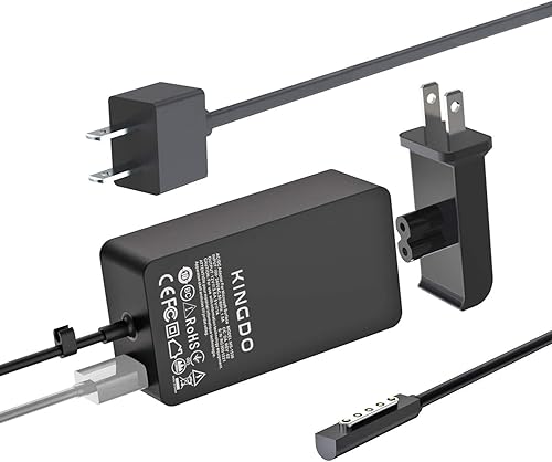 Kingdo - Cargador Surface Pro 2 para Surface Pro 1, 48 W, 12 V, 3.6 A, adaptador de fuente de alimentación para Microsoft Surface Pro 2 Surface Pro