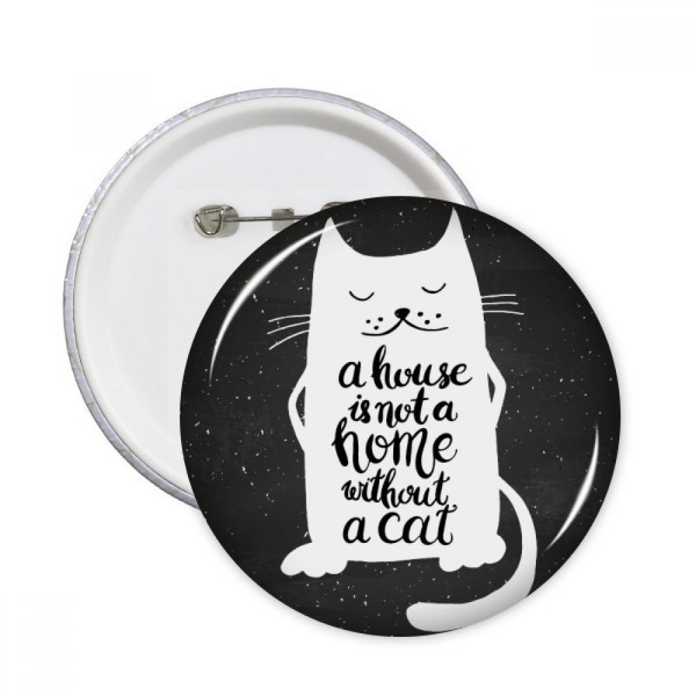 Badge button chat noir et blanc, le cadeau idéal de taille médium pour les passionnés