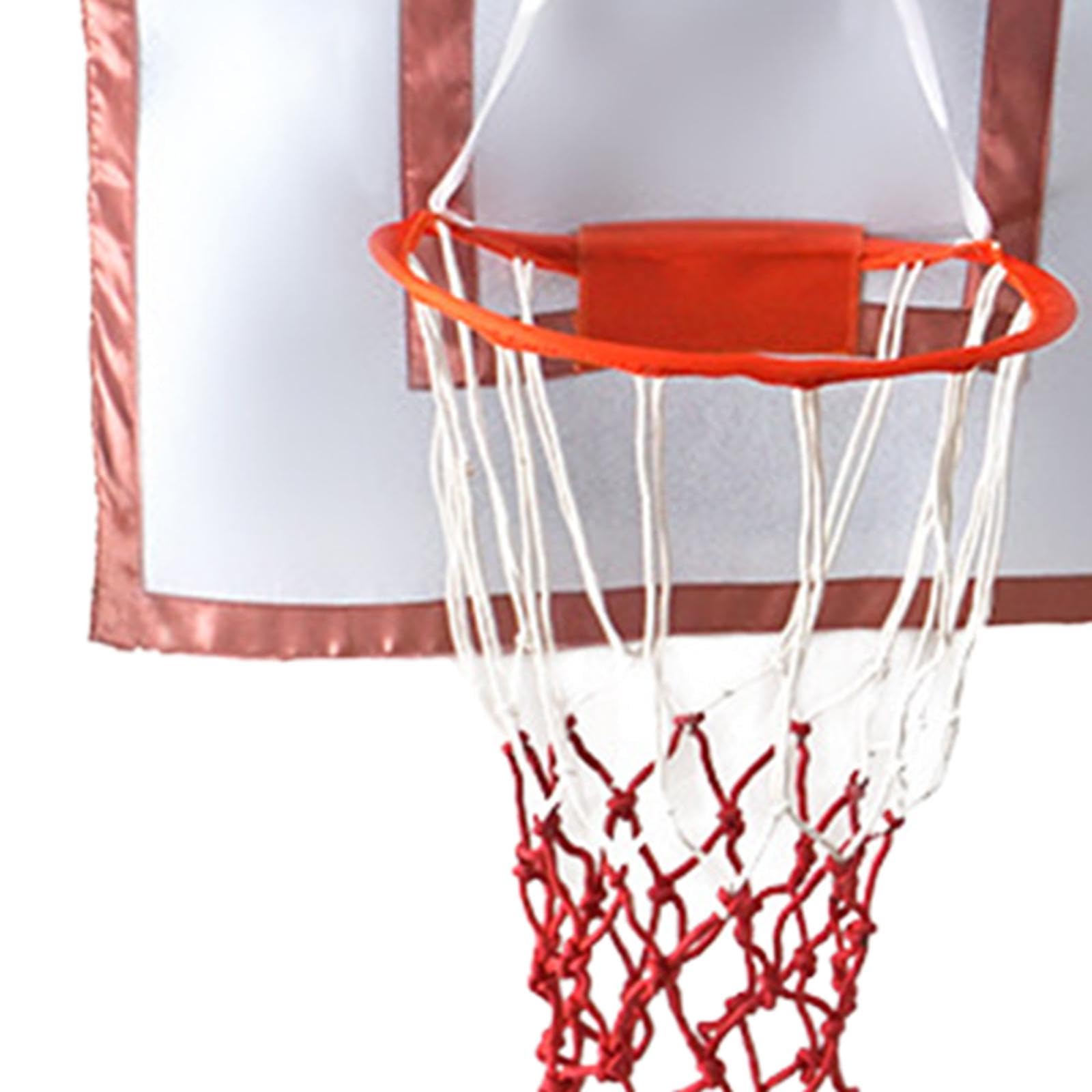 F Fityle Aro De Baloncesto Portátil – Red De Tela Roja Y Blanca Para Exteriores E Interiores, Fácil De Instalar Y Transportar