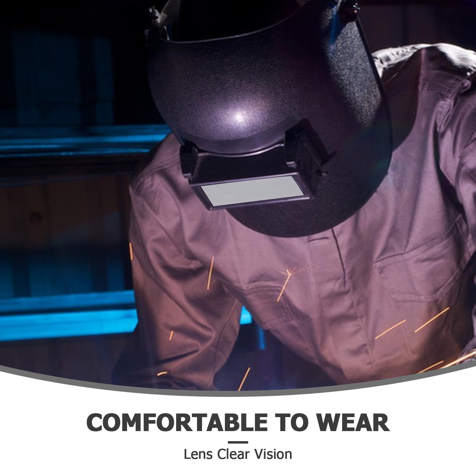 Lenti Protettive Accessorio per Casco da Saldatura in Vetro Trasparente 100 Pezzi e Multi-funzionali per da Saldatura Leggeri per Taglio