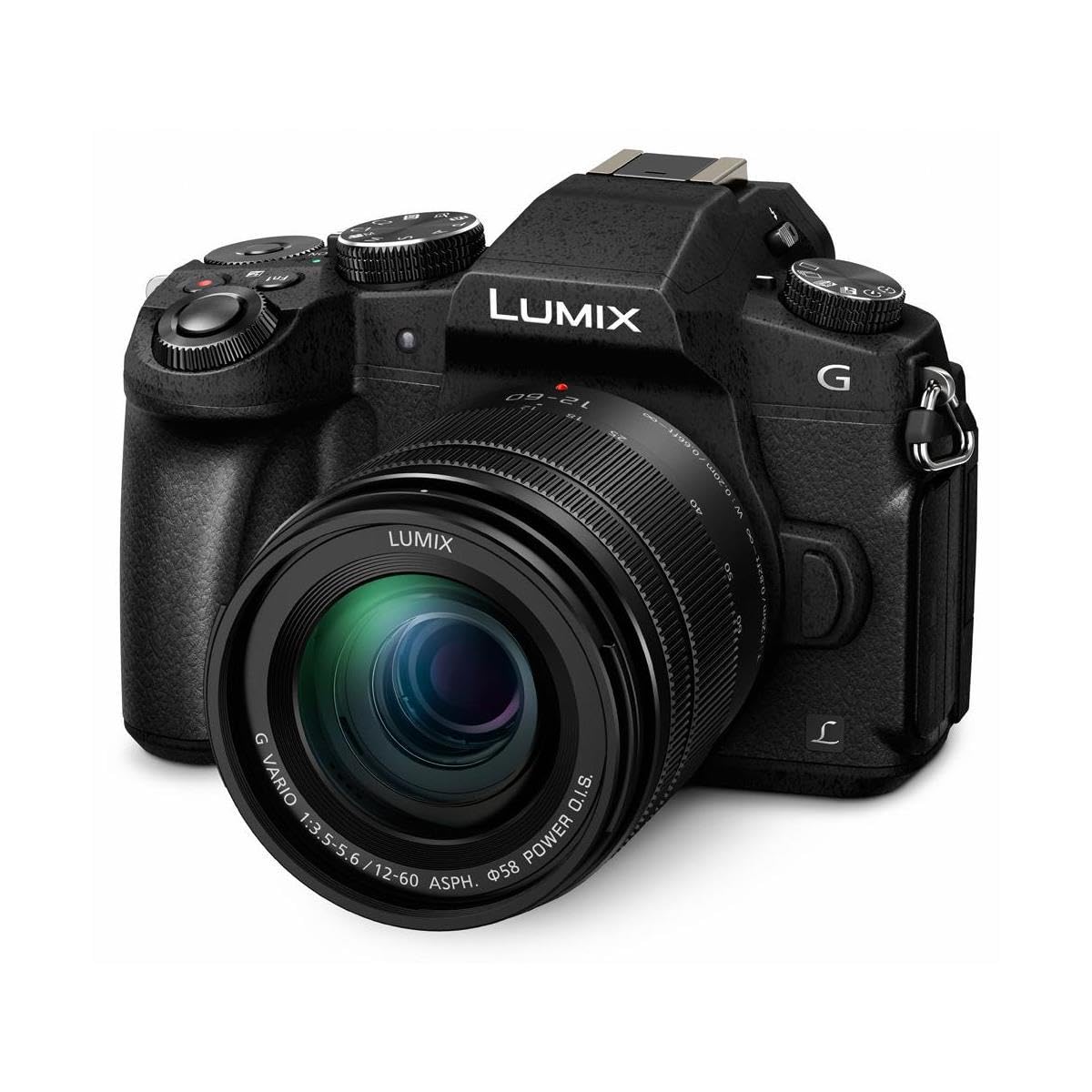 Panasonic Lumix DMC-G85 Mirrorless Camera with 12-60mm OIS Lens Starter Bundle with Bag, 64GB SD Card, 2 Extra Battery, Charger, Mini Tripod and Accessories