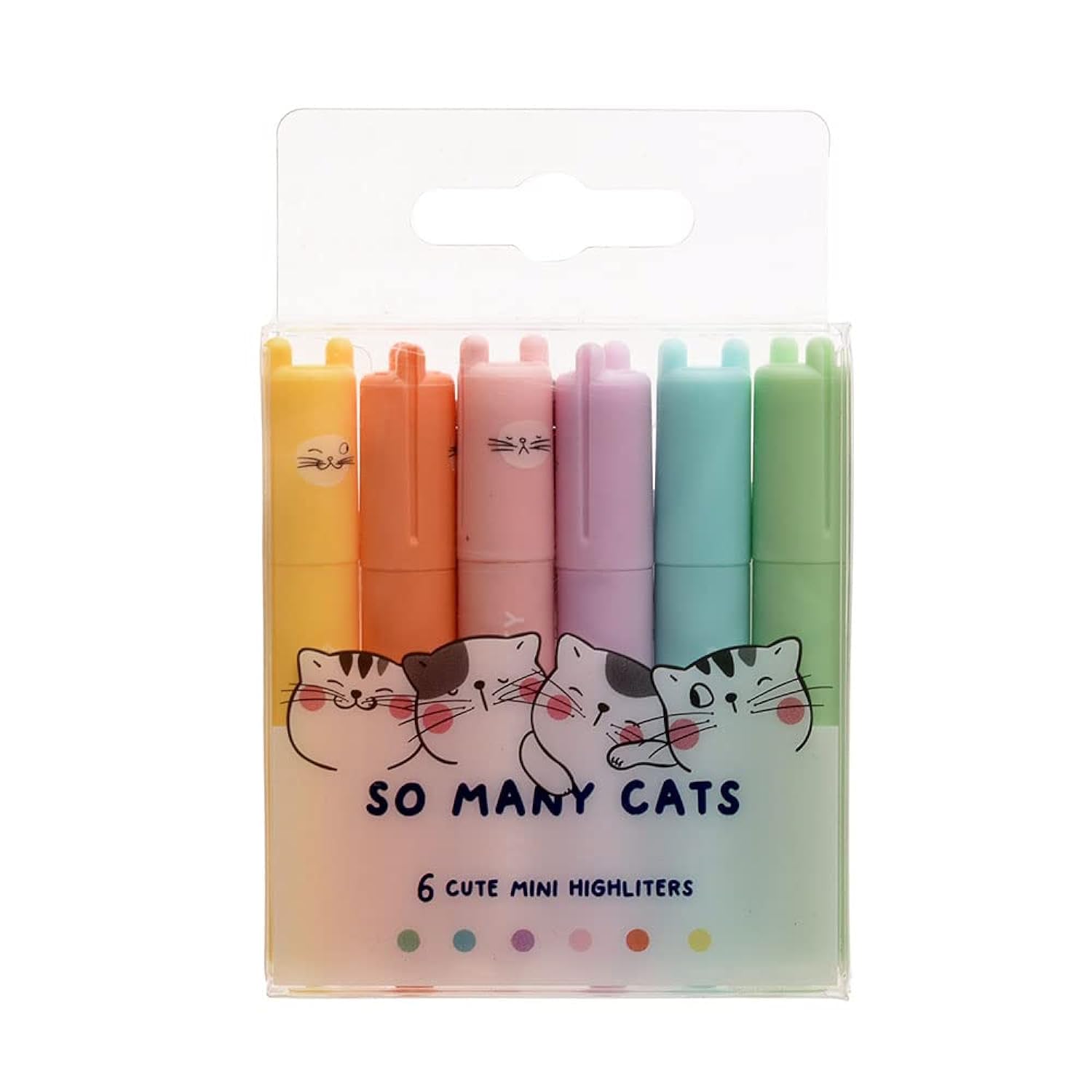 M&G AHM22575 Cute Mini Highlighters Set Of 6 Pcs. - Multi Color