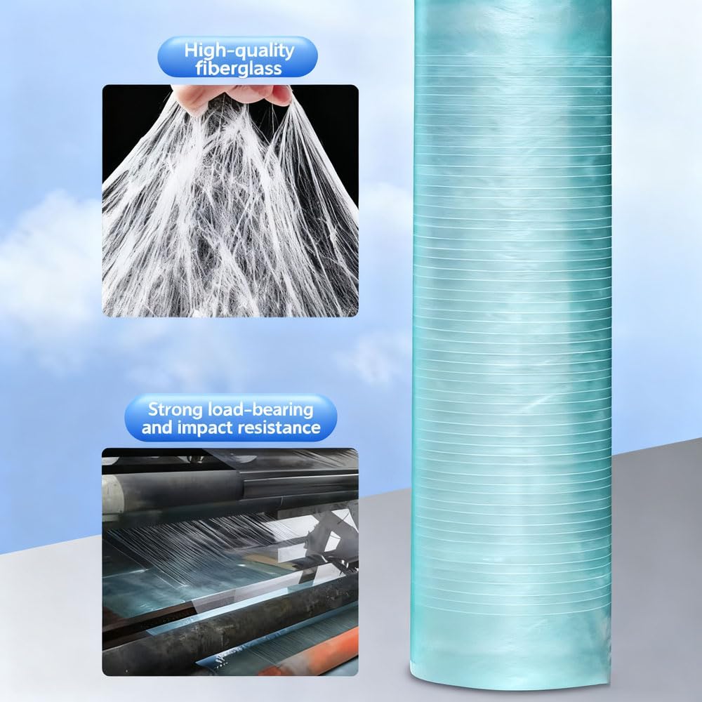 Rouleau de tôle de toit transparente en polycarbonate résistant aux UV de 0,8 mm, panneaux de serre en polycarbonate pour solarium extérieur, pergola, patio, gazebo, poulailler(Size:1*30m/3.28*98.4ft)