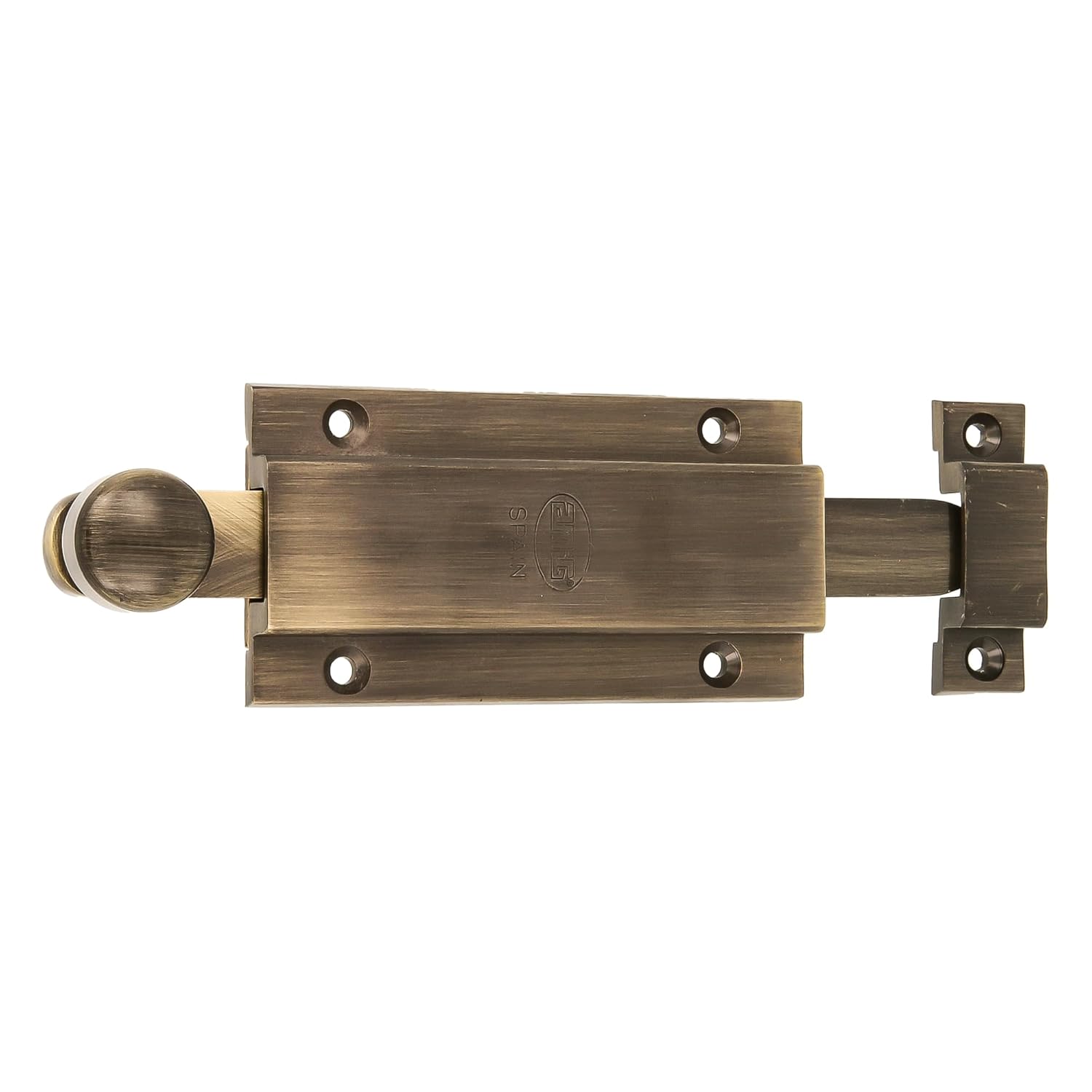 Amig - Overlay Pin for Doors Mod.3700 - Silver Security Latch for Horizontal or Vertical Placement - Brass Finish in Matt Chrome - Dimensions: 150 x 48 mm - Includes Screws