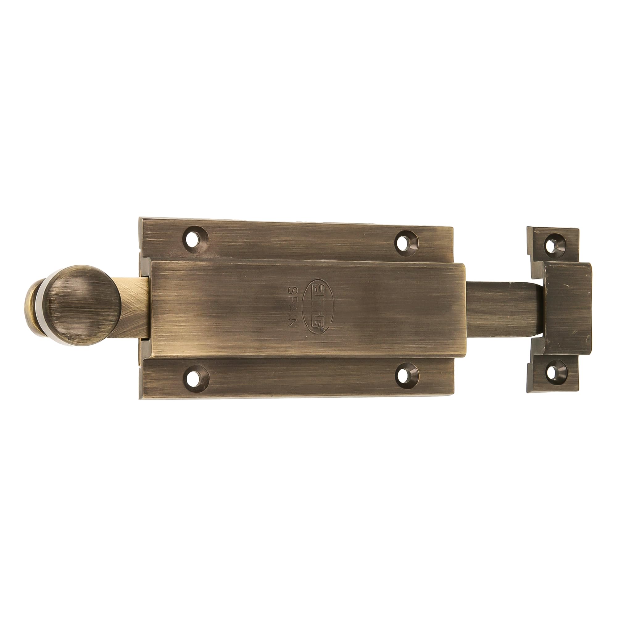 Amig Leather - Brass Door Bolt | Bolt Mod. 3700 | Door Lock In | Gate Lock Door Slider | Dimensions: 200 X 48 | Screw-On Lock | Suitable For Doors