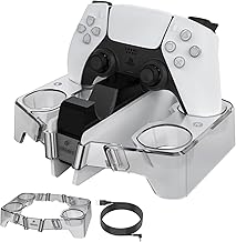 Hibloks PS5 Controller Accessories, Suitable for Original PS5 Charger Auxiliary Controller Charging, PS5 Controller Stand Compatible with Original Playstation 5, PS5 Elite Controller Storage Display
