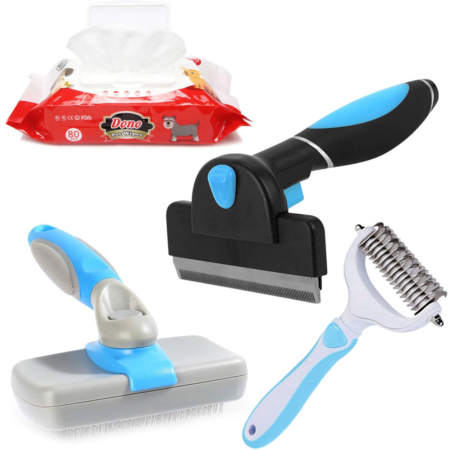 PetVogue Slicker Dog Comb Brush Pet Grooming Brush Daily Use to Clean Loose Fur & Dirt Great for Dogs and Cats with Medium Long Hair Dog Hair Self-Cleaning Grooming Comb for Dematting Detangling & Deshedding Brush with Wet Pet Wipes for Small Medium  (B08X2CNYJN) Amazon Price History, Amazon Price Tracker