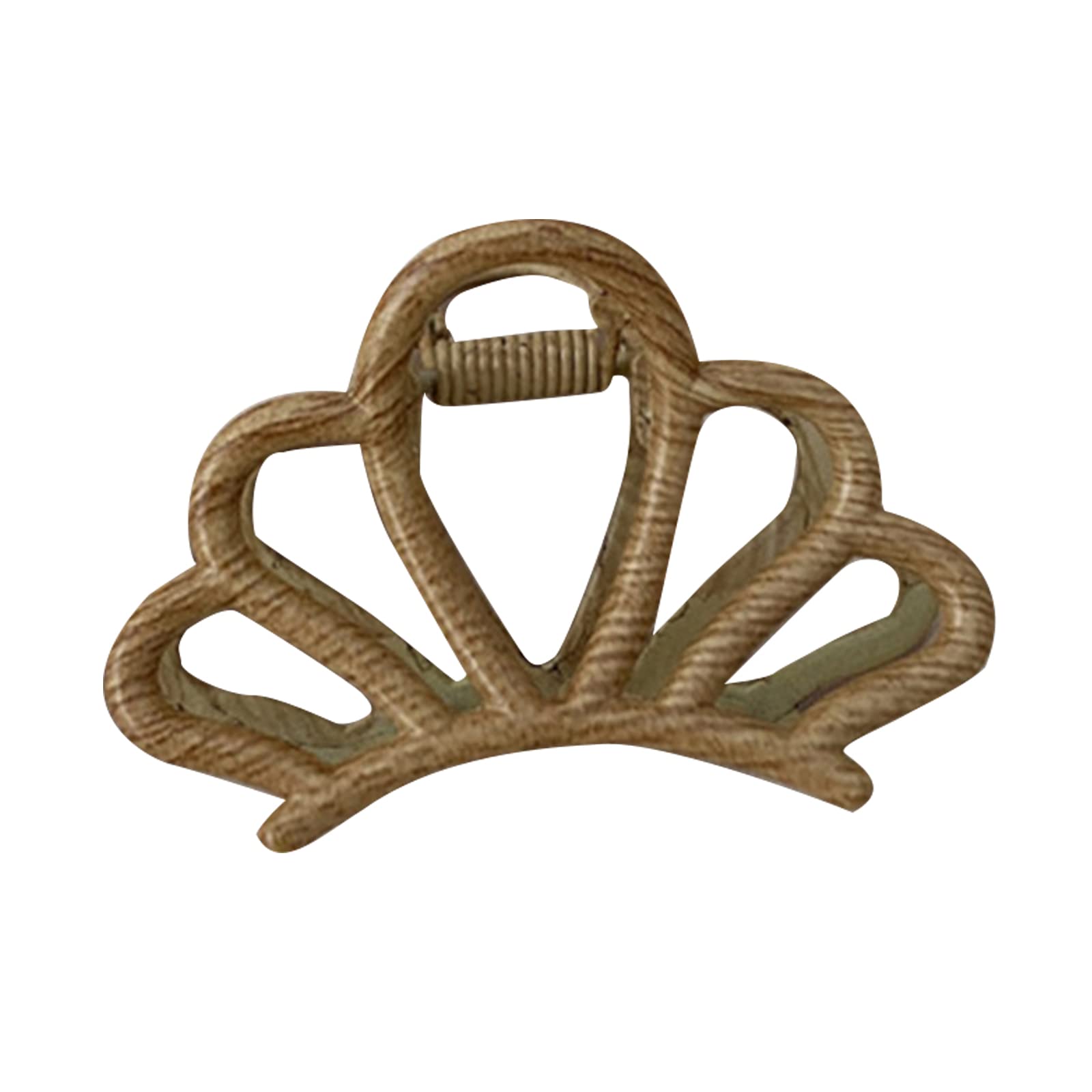 Lejiaju D Retro Large Hair Claw Clips Vintage Hair Jaw Clip Woo Grain Hair Catch Barrettes Ponytail Holder Hair Props
