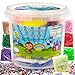 shinshin creation 22,000 Pre - Sorted Fuse Melty Beads Bucket Size 5mm 32 Colors Including Glow in The Dark Perler Compatible Best Christmas Gift for Boy or Girl