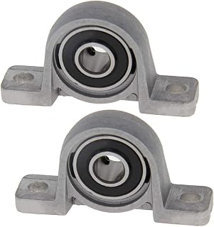 Jutagoss KP000 flanged Pillow Block Bearing, 10mm Bore Diameter, Bearing Steel + cast Iron Set Screw Lock 2pcs