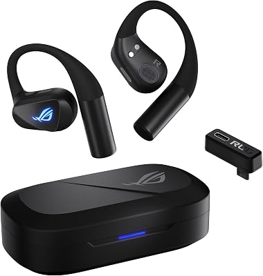 ASUS ROG Cetra Open Wireless Open Ear Earbuds – Dual-Mode (B - best rog cetra open wireless gaming earbuds