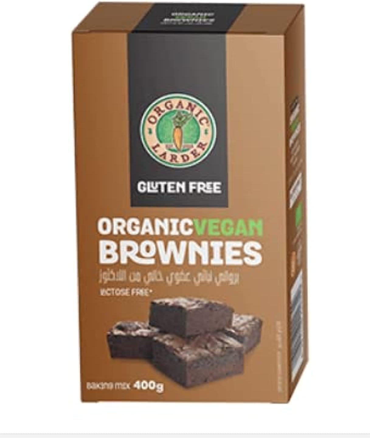Organic Larder Brownies Baking Mix, Gluten-free, Vegan (400g)