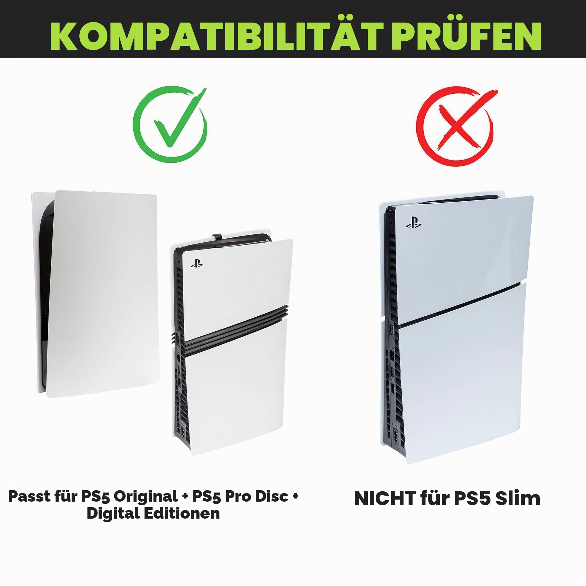 HIDEit PS5 Wandhalterung - Wandhalterung für Playstation 5 (Disc und Digital)