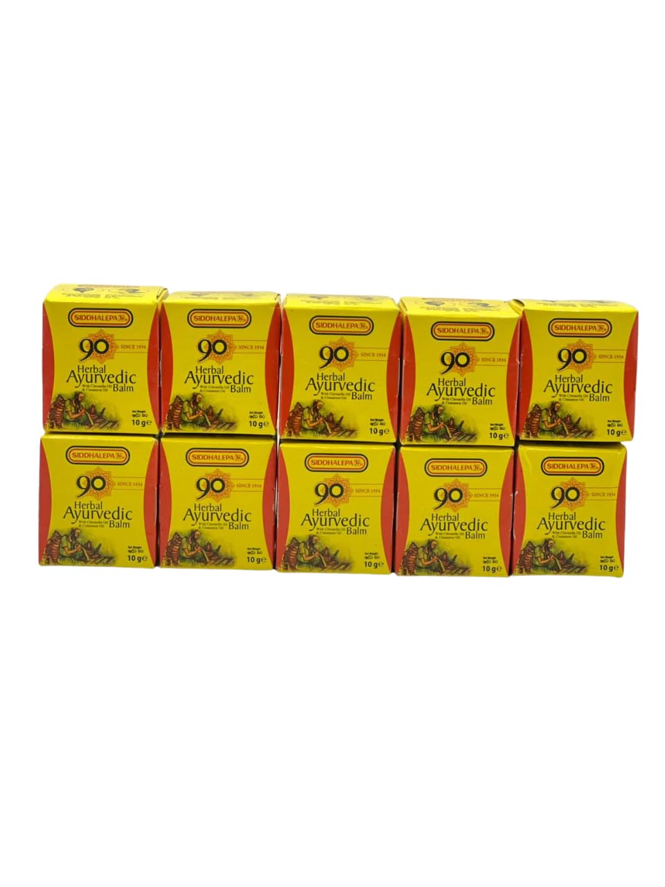 Siddhalepa® Ayurvedic Herbal Balm (10g x 10pcs)