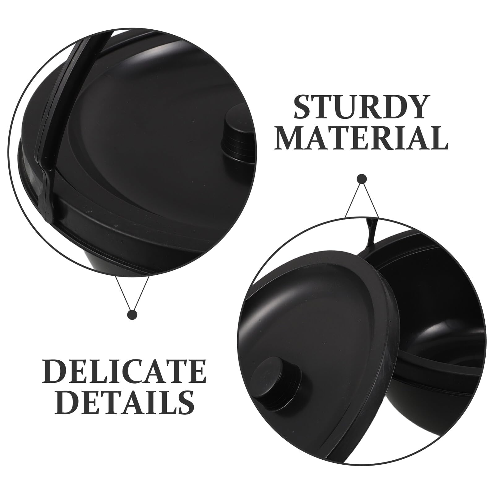 Vaso da Notte Nero in Plastico per Comodino, Bedside Toilet | Uso Home e Bedside, Forma Humanized, Installazione Semplice, Adatto a Famiglie e Uomini Anziani