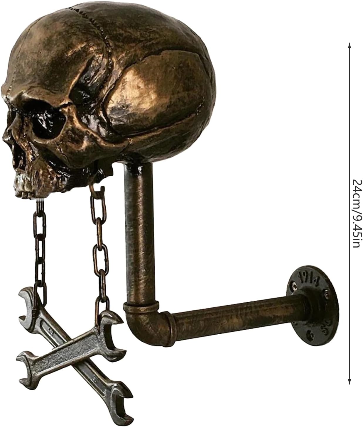 Skull Shape Helmet Stand Motorbike Holder Wall Mount Rack for Coat Skull Head Holder Display Rack Motorbike Stand