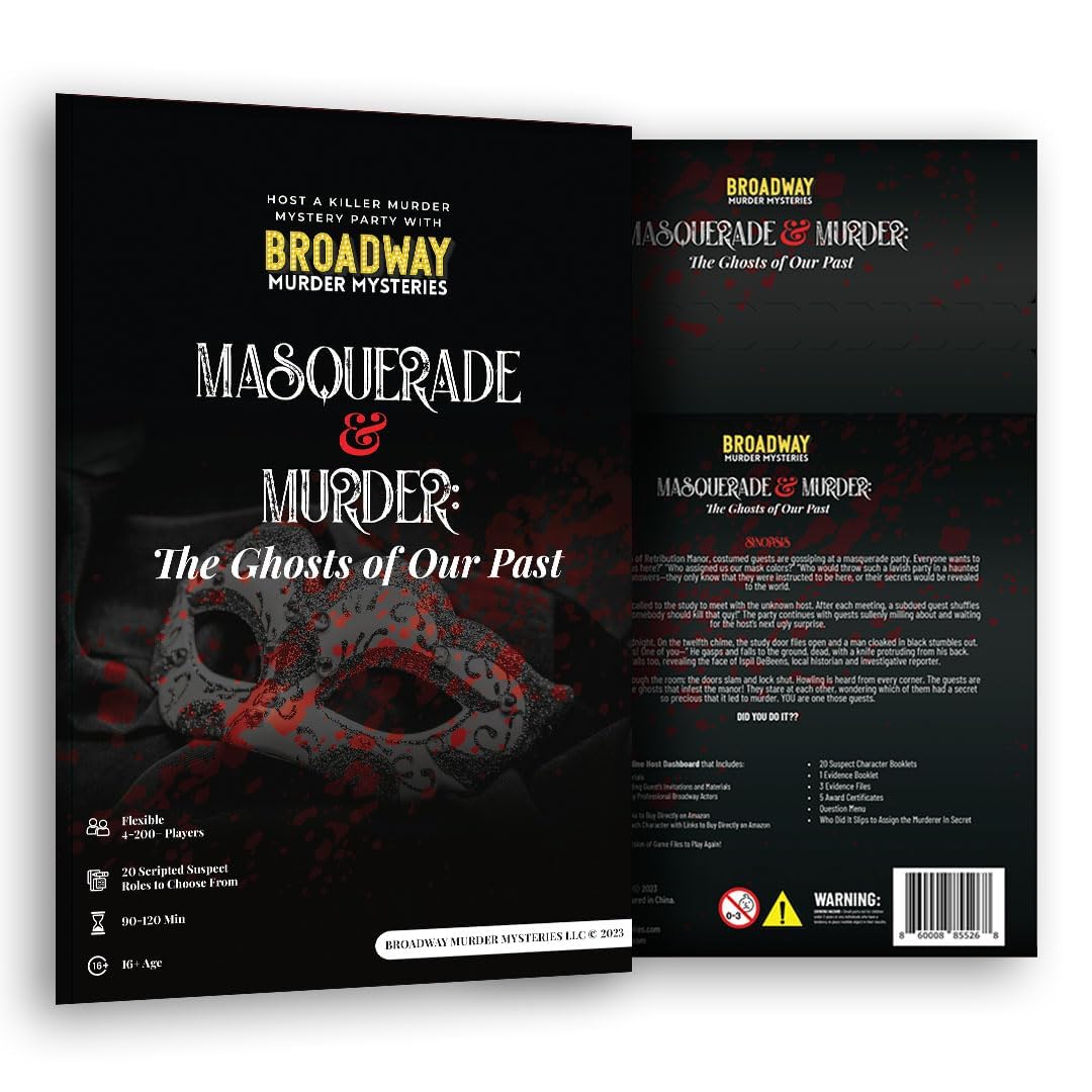 Masquerade and Murder: Ghosts of Our Past | Masquerade Murder Mystery Games for Adults and Teens | Flexible 4-20+ Players | Physical Game Kit