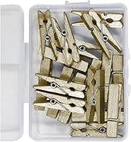 Vista 114 de JAM PAPER Wood Clip Clothespins - Small - 7/8 Inch - White - 50 Clothes Pins/Pack