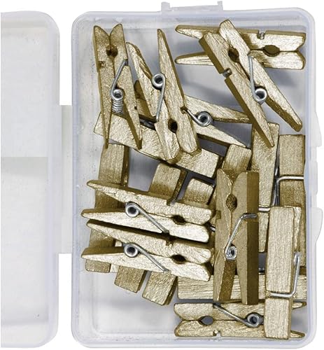 Miniatura 114 de JAM PAPER Wood Clip Clothespins - Small - 7/8 Inch - White - 50 Clothes Pins/Pack