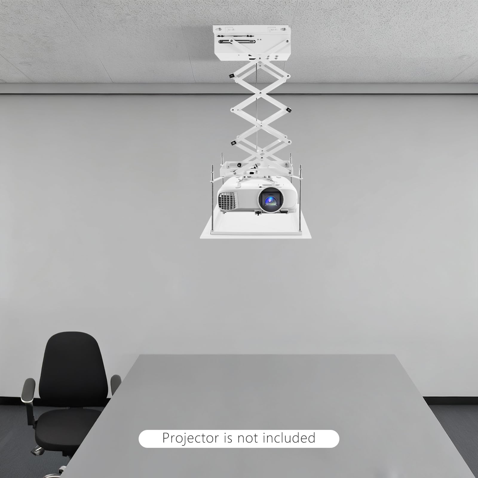 50 cm, supporto elettrico per proiettore da soffitto, per cinema, casa, ufficio, lunghezza regolabile, 1 m
