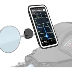 Soporte Movil Honda Nc750X SHAPEHEART, Soporte movil moto magnético para espejo de moto y scooter. Universal y antivibracion. Soporte móvil moto impermeable